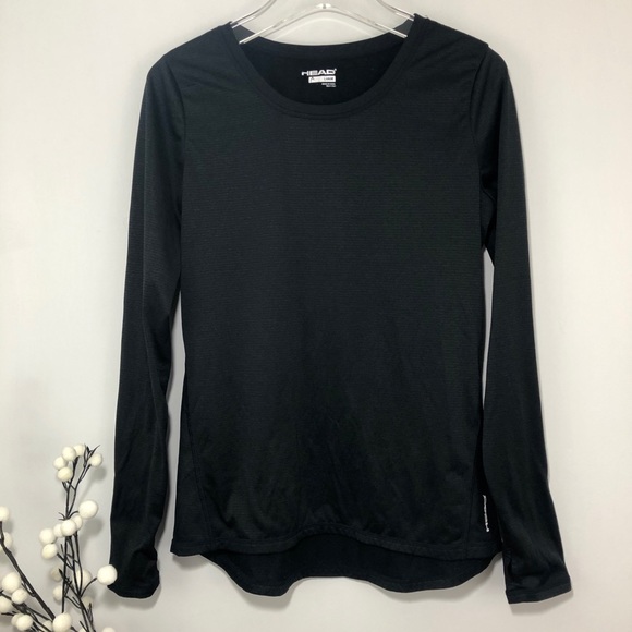 Head Tops - Head Long Sleeve Black Running Top w/ Thumb Holes